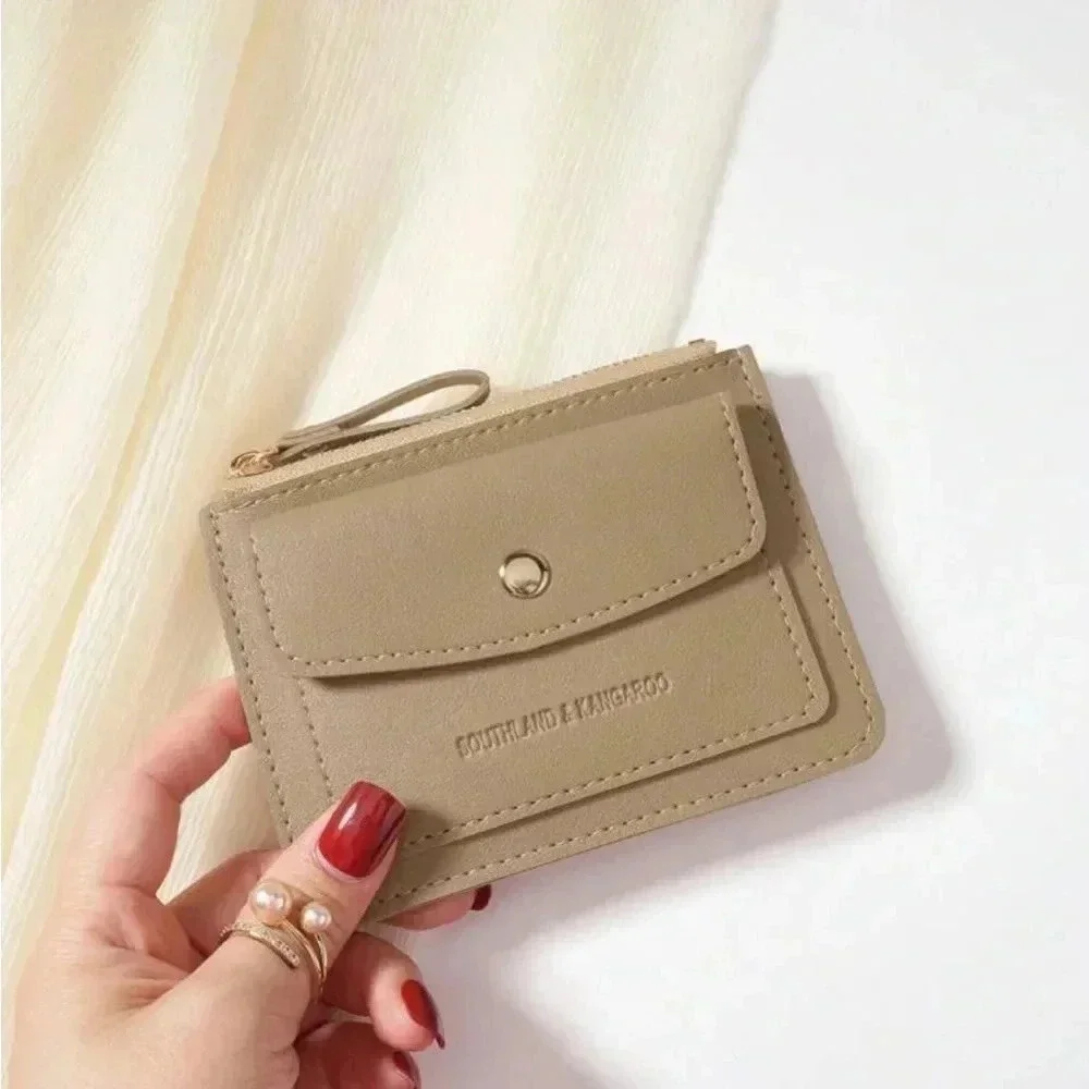 ⚠️Clearance Khaki Flip Cover And Zipper Cardholder / Wallet - Picture 2 of 5